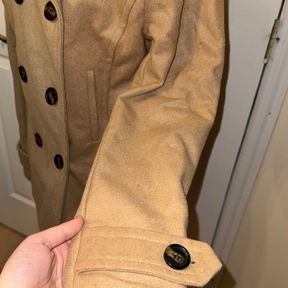 Thread & Supply Camel Double-Breasted Pea Coat - Picture 5 of 12